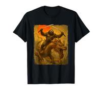 Paresseux Ninja équitation Dragon Japonais Samouraï Combat Ukiyo-e T-Shirt