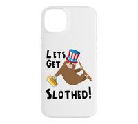 Paresseux Oncle Sam 4 Juillet Coque pour iPhone 14 Plus