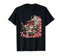 Paresseux Ramen Sakura Pagoda Tower Mount Fuji Ramen Nouilles T-Shirt