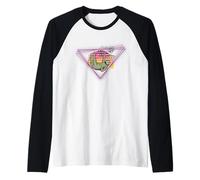 Paresseux rétro Vaporwave vintage années 80 Zoologiste amoureux des animaux Manche Raglan