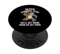 Paresseux Running Team - Funny Saying Runner Marathon Running PopSockets PopGrip Adhésif