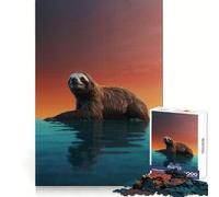 Paresseux Serein au Coucher du Soleil Puzzle pour Adolescents 1000 pièces Jeu de réflexion Relaxant et décontracté Cadeau touchant (38x52cm)