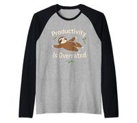 Paresseux Slow Life Paresseux Yoga Ethique Vie Anti-Hustle Manche Raglan