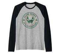 Paresseux Slow Life Paresseux Yoga Ethique Vie Anti-Hustle Manche Raglan