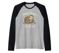 Paresseux Slow Life Paresseux Yoga Ethique Vie Anti-Hustle Manche Raglan
