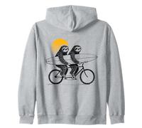 Paresseux Tandem Surf Coucher de Soleil rétro Sweat à Capuche