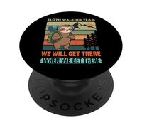 Paresseux Walking Team Funny Mountain Randonnée Adventure PopSockets PopGrip Adhésif