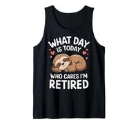 Paresseux What Day is Today Who Cares I'm Retired Débardeur