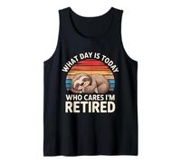 Paresseux What Day is Today Who Cares I'm Retired Débardeur