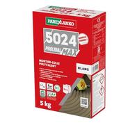 PAREXLANKO - Colle à carrelage à double consistance (C2 ET/EG) - 5024 PROLIDAL MAX - Pour pose de céramiques et pierres naturelles - Grands Formats jusqu'à 3600 cm² - Pose sans primaire - Blanc - 5kg