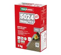 PAREXLANKO - Colle à carrelage à double consistance (C2 ET/EG) - 5024 PROLIDAL MAX - Pour pose de céramiques et pierres naturelles - Grands Formats jusqu'à 3600 cm² - Pose sans primaire - Gris - 5kg
