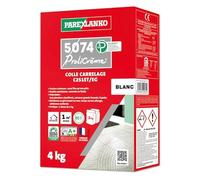 PAREXLANKO - Colle carrelage allégé polyvalent - 5074 PROLICRÈME - Pose de carrelage, murs, sols, façade - Grands carreaux, planchers chauffant - Int/Ext - Consistance normale ou fluide - Blanc - 4kg