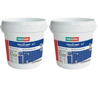 Parexlanko - Colle carrelage et joint en pâte - Colle & Joint 2 en 1 - Gris - Pour mur intérieur - Spécial pièces humides - Prête à l’emploi - 1,5kg (Lot de 2)