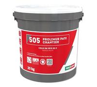 PAREXLANKO - Colle en pâte murale prête à l’emploi - 505 PROLIMUR PÂTE CHANTIER - Pose carrelage petits et moyens formats - Spécial locaux humides - Mur intérieur - Sac de 25kg