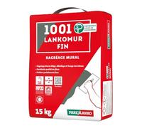 PAREXLANKO - Enduit mural allégé pour béton - 1001 LANKOMUR FIN - Ragréage, surfaçage, débullage murs et plafonds béton - Intérieur et extérieur - Gris - Sac de 15kg