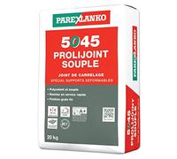 PAREXLANKO - Joint de carrelage souple - 5045 PROLIJOINT SOUPLE - Joint de 2 à 12 mm - Hydrofugé - Pour supports déformables (planchers chauffants, terrasses, façades) - Gris - 20kg