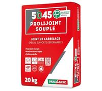 PAREXLANKO - Joint de carrelage souple - 5045 PROLIJOINT SOUPLE - Joint de 2 à 12 mm - Hydrofugé - Pour supports déformables (planchers chauffants, terrasses, façades) - Perle - 20kg