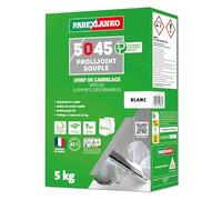PAREXLANKO - Joint de carrelage souple - 5045 PROLIJOINT SOUPLE - Joint de 2 à 12 mm - Hydrofugé - Pour supports déformables (planchers chauffants, terrasses, façades) - Blanc - 5kg