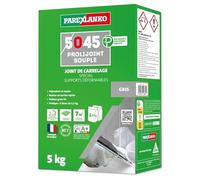 PAREXLANKO - Joint de carrelage souple - 5045 PROLIJOINT SOUPLE - Joint de 2 à 12 mm - Hydrofugé - Pour supports déformables (planchers chauffants, terrasses, façades) - Gris - 5kg