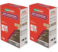 PAREXLANKO - Joint traditionnel pour plaquette de parement - Beige - Joints jusqu’à 3 cm de large sur tous types de plaquettes, briquettes et pierres de parement - Murs intérieurs et extérieurs - 5kg