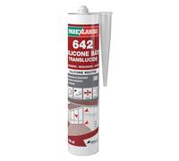PAREXLANKO - Mastic silicone - 642 Silicone Bâti Translucide - Jointoiement et l'étanchéité du bâtiment - Joints de menuiserie, de dilatation, de vitrage - Intérieur et extérieur - 300ml