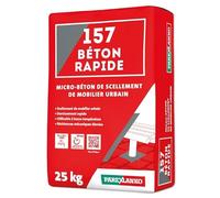 PAREXLANKO - Micro-béton de scellement à prise rapide - 157 BÉTON RAPIDE - Prêt à gâcher - Utilisable à basse température - Haute résistance - Gris foncé - Sac de 25kg