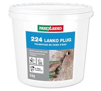 PAREXLANKO - Mortier anti-infiltration ultra-rapide - LANKO 224 PLUG - Colmatage instantané pour fuites sous pression, caves et sous-sols humides - Seau 5kg