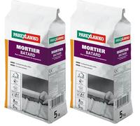 Parexlanko - Mortier Bâtard - Gris - Pour le scellement de tuiles, les travaux courants de maçonnerie et le jointoiement - Souple et adhérent - 5kg (Lot de 2)