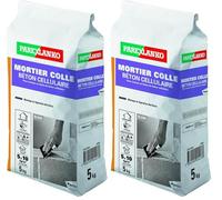 Parexlanko - Mortier Colle Béton Cellulaire - Blanc - Montage et réparation de blocs de béton cellulaire - Prêt à gâcher - 5kg (Lot de 2)