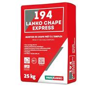 PAREXLANKO - Mortier de chape - 194 LANKO CHAPE EXPRESS - Prise rapide - Intérieur/extérieur - Pose carrelage dès 4 h - Pente facile - Idéal locaux P2 à P4S - Haute performance - Pompable - Sac 25kg