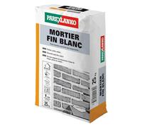 Parexlanko, Mortier Fin Blanc, Mortier pour travaux de finition, petits scellements et joints de maçonnerie, 25kg