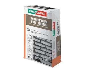 PAREXLANKO - Mortier Fin Gris - 10kg | Pour travaux de finition - Petits scellements et joints de maçonnerie - Facile à appliquer