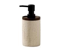 Parfait Distributeur de Savon en Grains Noyer avec Corps travertin(Beige)