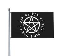 Parfait Drapeau Personnalisé 90X150Cm Wiccan Occulte Pentagramme Pentacle Païen Drapeaux L’Extérieur Drapeau De Jardin Pour Cadeau D'Anniversaire, Jardin, Décoration D'Intérieur