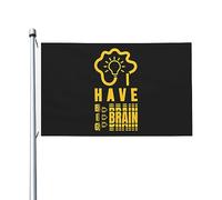 Parfait Drapeaux 90X150Cm J'Ai Un Grand Cerveau Pirate Drapeaux L'Intérieur Drapeau Personnalisé Pour Cadeau De Noë, Festival, Terrasse