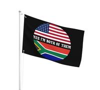 Parfait Drapeaux Personnalisé 90X150Cm États-Unis Amis Sud-Africains Pirate Drapeau Resistant Exterieur Drapeau De Jardin Pour Cadeau D'Anniversaire, Terrasse, Jardin