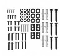 parfait jeu de vis VESA - 66 pièces, idéal pour le montage TV, support mural TV, support TV, vis de montage avec chevilles et rondelles, noir