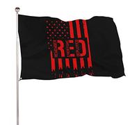 Parfait Pirate Drapeaux Red Souvenez-Vous De Tout Le Monde Déployé Vendredi Rouge Drapeau Personnalisé Resistant Exterieur Drapeaux Bannières Pour Jardin, Terrasse, 3X5 Ft