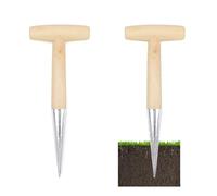 PARFCO 2 Pièces Semoir Manuel pour Bulbes, Plantoir à Bulbes avec échelle 29 cm, Outil pour Plantation Bulbes avec Poignée en T, Planteur Bulbes Fleurs pour Semer, Transplanter et Fertiliser