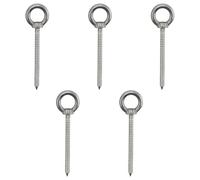 PARFCO 5 Pièces Vis avec Anneau, M5 X 60 mm Piton à Visser, Acier Inoxydable Vis D'ancrage avec Anneau, Oeillet A Visser Heavy Duty En Acier Inoxydable, Adapté pour Balançoires, Cordes à Linge