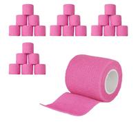 PARFCO Bandage Cohésif, 24 Pièces Bande Auto Adhesive, 5 cm × 4,5 m Bande Cohesive, Rose Souple Adhésif Bandage, Convient pour les Poignets, les Chevilles, le Sport, les Animaux de Compagnie