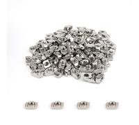 PARFCO Écrou M6 T-Slot, 140 Pièces Acier Carbone Écrous à Tête De Marteau, M6 Argent Écrou Marteau Fente, Écrous Marteau Fente T Série 30, Pour Construction, Structure Cadre Aluminium, Menuiserie