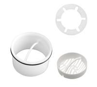 PARFCO Filtre Cheveux Douche, Blanc Grille Douche Anti Cheveux, Polypropylène Anti Cheveux Douche, Ensemble de Tubes Plongeurs pour Panier de Siphon de Sol, pour Sortie Siphon Sol 7 cm