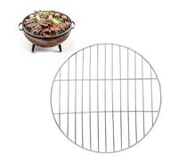 PARFCO Grille Barbecue Ronde, Grille Barbecue INOX, Diamètre 30 cm Grille Ronde Barbecue, Robuste Grille INOX Barbecue, Argent, pour Le Camping, Les Pique-Niques, Les Barbecues dans Le Jardin