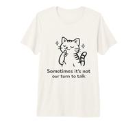 Parfois, ce n'est Pas Notre Tour de Parler : Shushing Cat T-Shirt Haut de Gamme