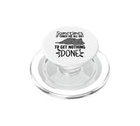 Parfois, il me Faut Toute la journée pour ne Rien Faire Lazy Relax PopSockets PopGrip pour MagSafe