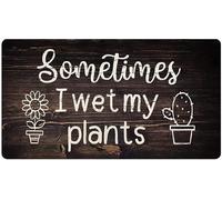 Parfois, j'arrose mes plantes - Étagère autoportante - Panneau humoristique en aluminium - Décoration murale pour la maison, un café ou un bar - Accessoires pour porte de chambre - 20 x 30 cm