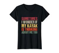 Parfois, Je me Demande si Mon Kayak Pense Aussi à Moi T-Shirt Graphique avec Valeur