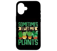 Parfois, Je mouille Mes Plantes avec Un Jeu de Mots Amusant Coque pour iPhone 16