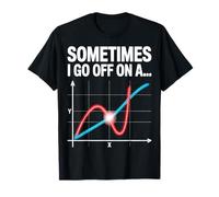 Parfois, je pars sur un graphique mathématique tangent T-Shirt